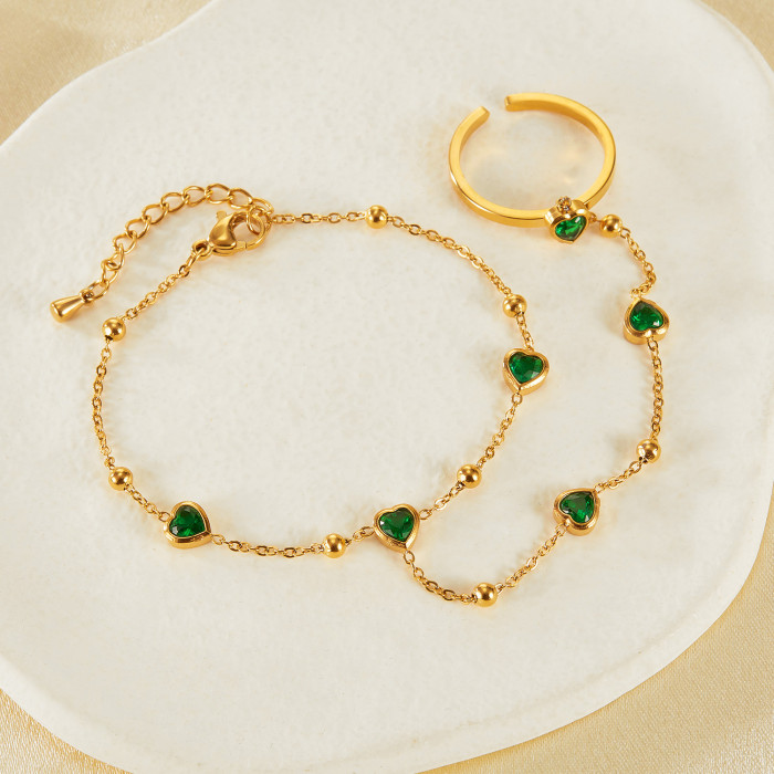 Stainless steel opening ring one-piece hand bracelet