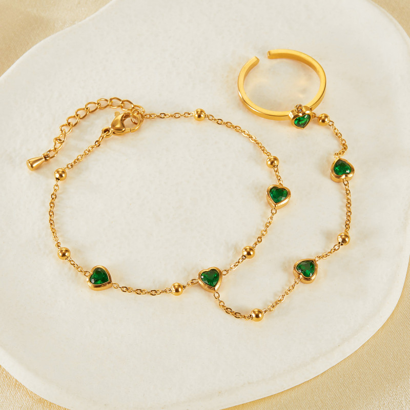Stainless steel opening ring one-piece hand bracelet