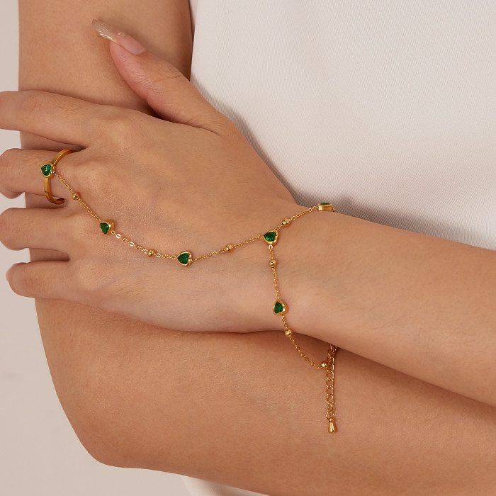 Stainless steel opening ring one-piece hand bracelet