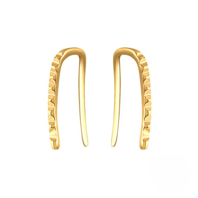 Chic 18K Gold Plated Simple Hook Small Earrings for Women Stylish Trendy Party Festival Casual Jewelry Gift