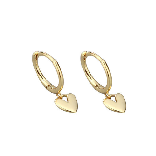 2024 New Trendy Love Heart Hoop Earrings for Women Korea Charm Gold Color Dangle Earrings Luxury Jewelry Accessories
