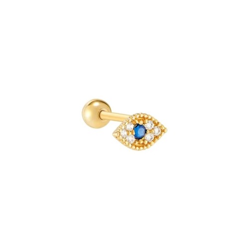 Gold Evil Eye Small Zircon Stud Earrings for Women Girls Piercing Flower Earrings Jewelry