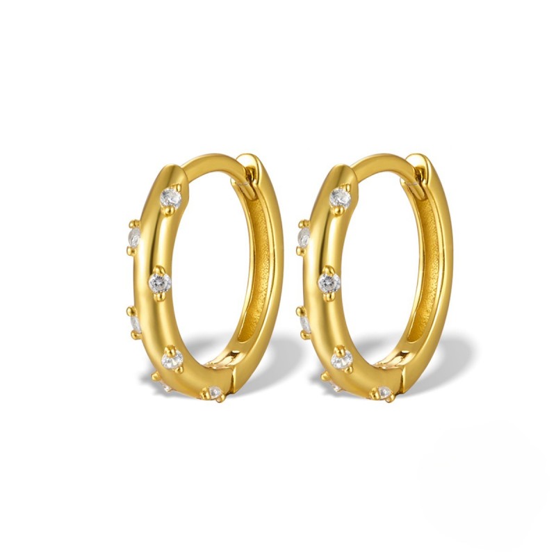 Wholesale New Fashion Geometric Hoop Earrings Gold Color Tiny Cartilage Piercing Small Huggie Earring Jewelry Accessories