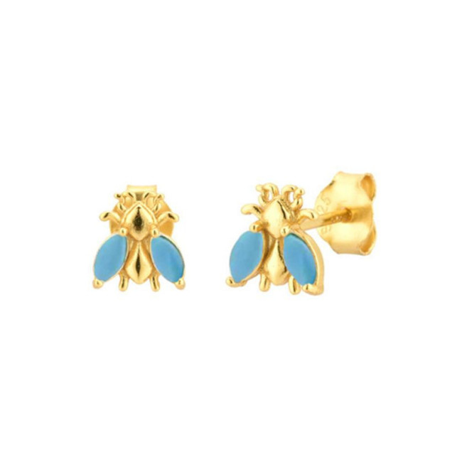 Turquoise Jewelry Accessories Chain Ear Stud Earrings for Women Girl Luxury Jewelry