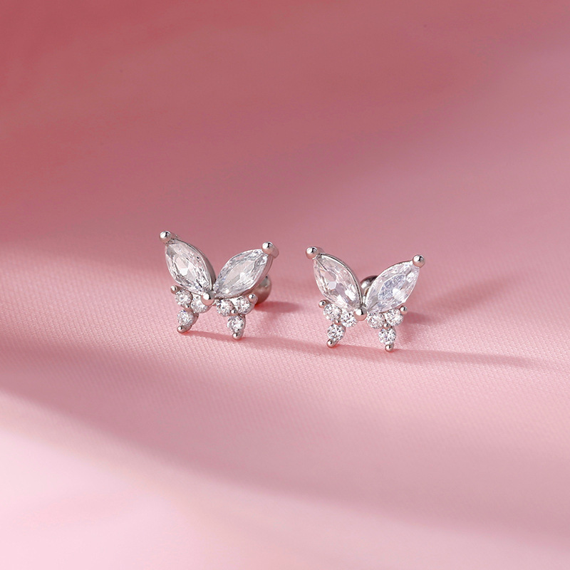 Small Butterfly Earrings for Women Fashion Stud Earrings Women Ear Piercing Jewelry Fine