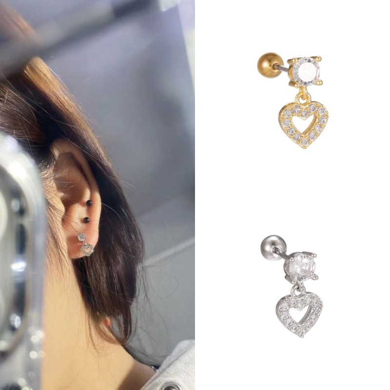 CZ Nose Ring Earring Ear Studs Ear Tragus Cartilage Helix Conch Lobe Piercing Earrings Body Jewelry