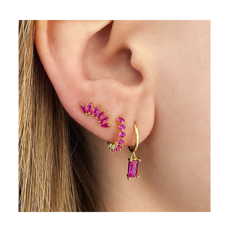 Zircon Cartilage Piercing Earrings for Women Teen Daily Life Hoop Earring Fashion Jewelry Accessories