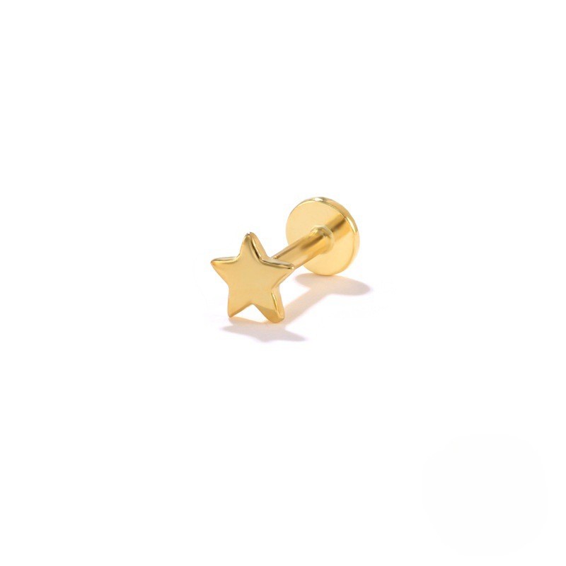 Chic Gold Plated Small Star Stud Earring Woman Piercing Earring Jewelry Gift