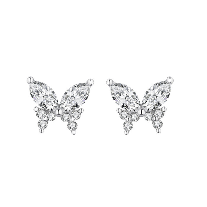 Small Butterfly Earrings for Women Fashion Stud Earrings Women Ear Piercing Jewelry Fine