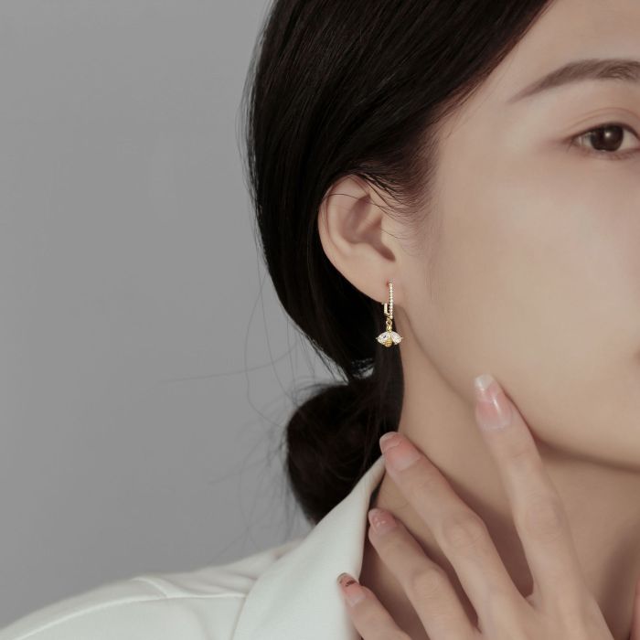 Chic Fashion Sweet Zircon Small Hoop Earrings for Women Fine Jewelry Gift