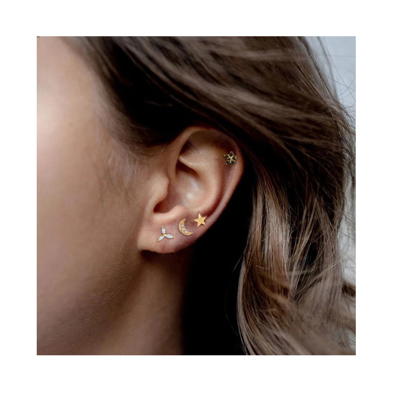 Gold Filled Star Studs Earrings Dainty Jewelry Earrings for Women Simple Waterproof Jewelry