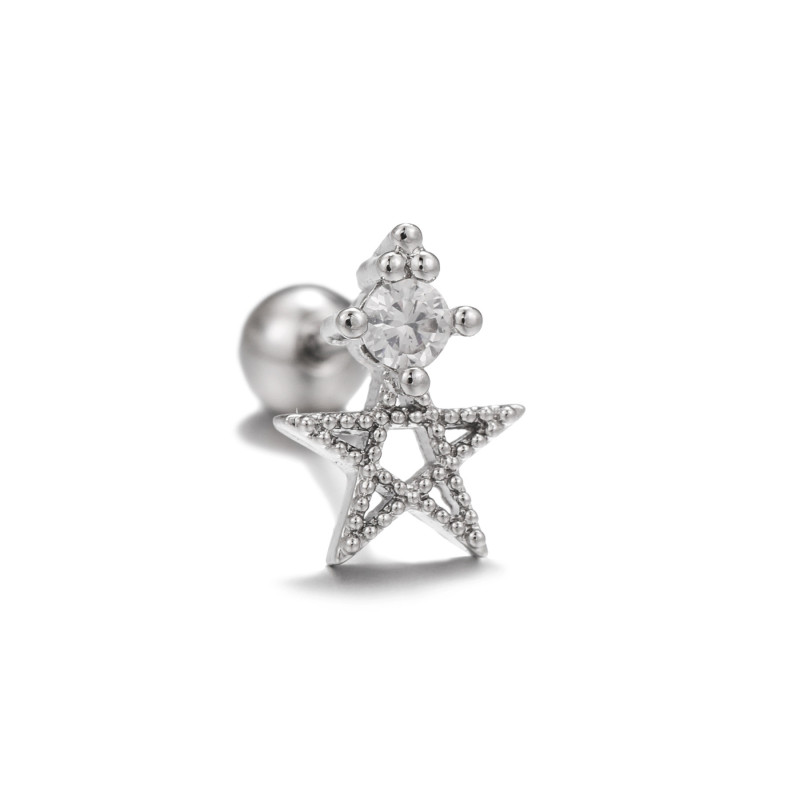 Ear Stud Earrings for Women CZ Helix Ear Piercing Ear Tragus Cartilage Piercing Jewelry