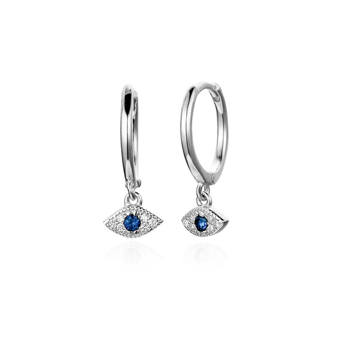 New Evil Eye Small Hoop Earrings for Women Crystal Zirconia Wedding Cartilage Piercing Jewelry