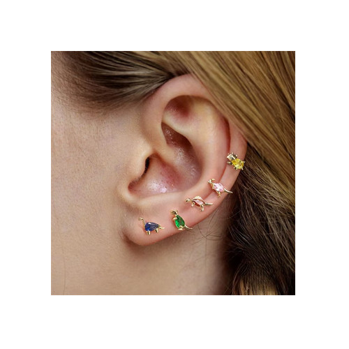 Korea Dinosaur Ear Studs Earring for Women Cartilage Piercing Earring Fashion Jewelry Unusual Accessories Girl