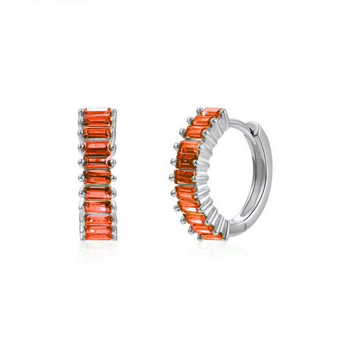 Circle Hoop Earrings Women Colorful Zircon Crystal Cartilage Earrings 2024 Trend Small Piercing Jewelry