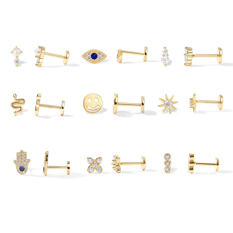 Zircon Devil's Eye Body Jewelry Holiday Party Creative Stud Earrings 2024 Women's Charm Accessories