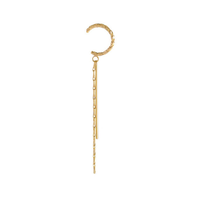 Vintage Tassel Chain No Piercing Ear Bone Clip Earrings for Women Cartilage Ear Cuff Accessories