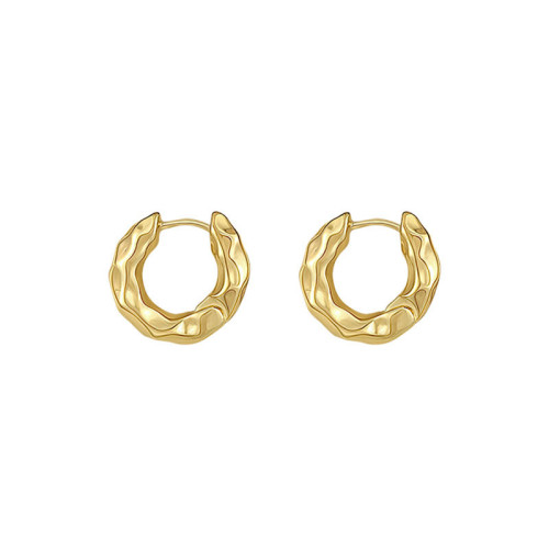 Golden Hoop Earrings Korean Geometry Metal Earrings for Women Female Retro Drop Earrings 2024 Trend Fashion Jewelry