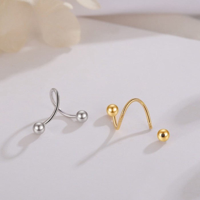 Fashion Twisted Stud Earrings Lip Piercing Star Cartilage Tragus Helix Ear Piercing Jewelry Gifts