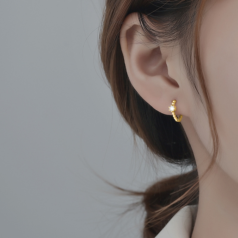 Gold Color Hoop Earrings for Women Vintage Luxury CZ Zircon Women's Earring Wedding Jewelry Wholesale4