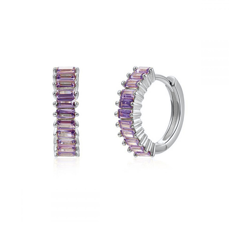 Circle Hoop Earrings Women Colorful Zircon Crystal Cartilage Earrings 2024 Trend Small Piercing Jewelry