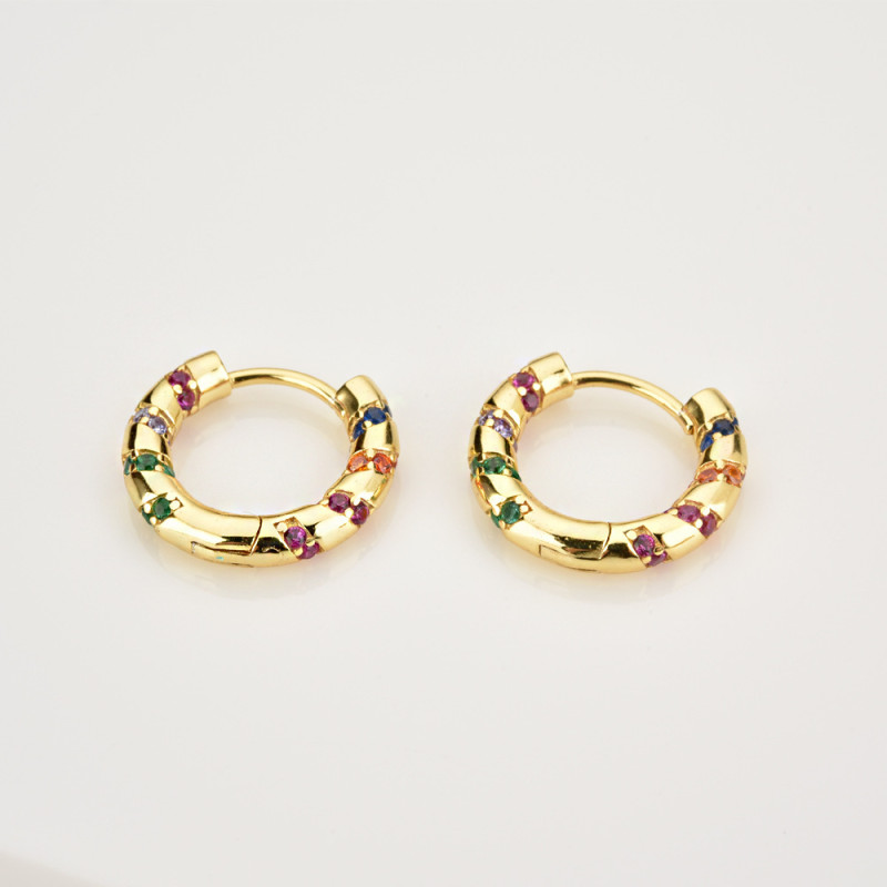 18k Gold Zircon Series Hoop Earrings for Women Ear Cuffs Women's Clip Earrings 2024 Jewelry