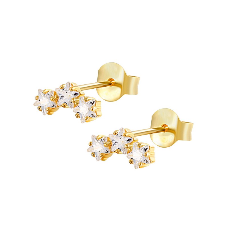 New Design Stud Earrings for Woman Cubic Zirconia Piercing Earring Fashion Korean Jewelry