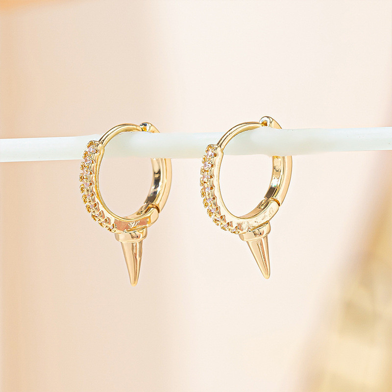 Mini Geometric CZ Zirconia Cartilage Piercing Hoop Earrings for Women Trendy Small Round Tiny Crystal Ear Huggies