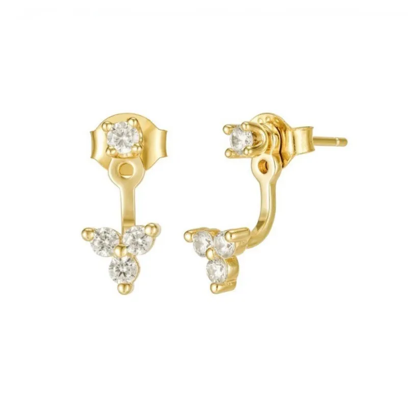 Dainty Gold Earring Women Luxury Zircon Stud Earrings for Women Jewelry Gift
