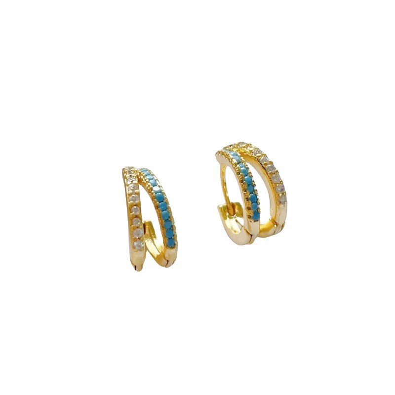 Hot Sale Zircon Hoop Earrings Simple Temperament Exquisite Hot Semale Sexy Jewelry Gift