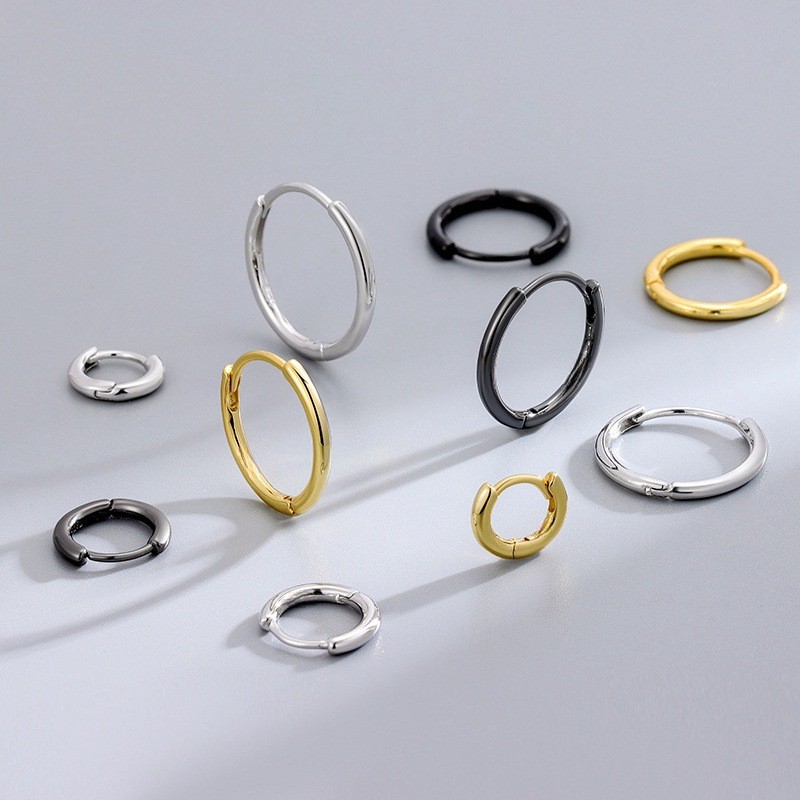 12mm  Hoop Earrings for Women Tiny Cartilage Helix Daith Tragus Huggie Earrings for Men Piercing Jewelry Sleeper Ear Hoops