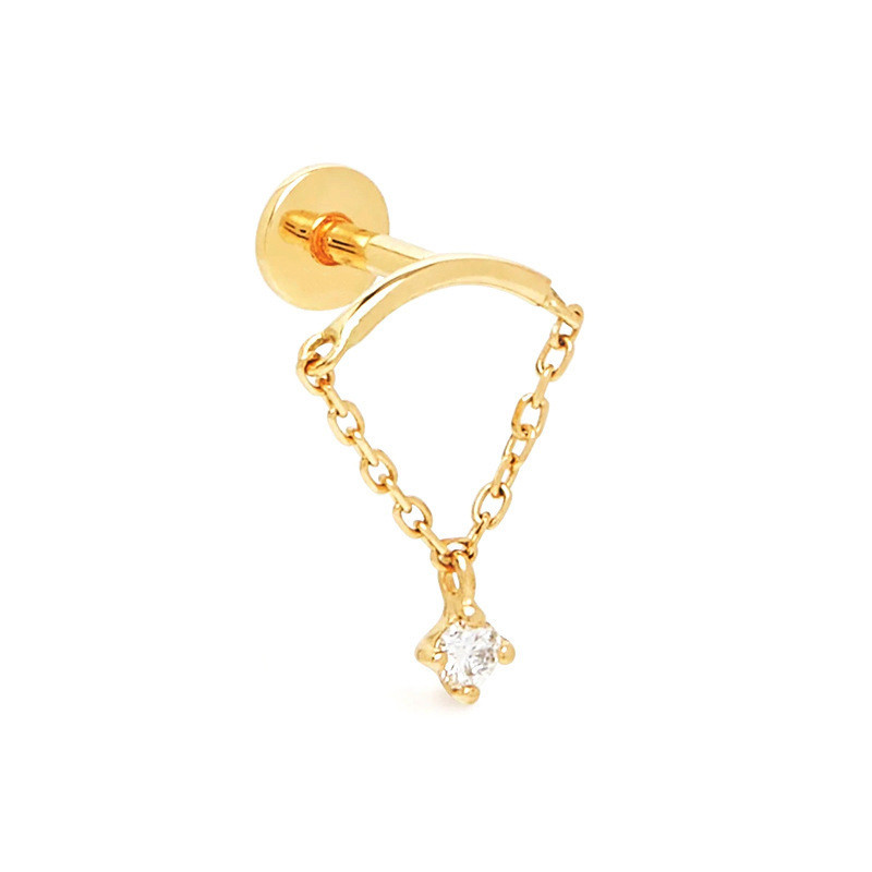 Chic Tassel Chain Crystal Stud Earrings for Women Wedding Party Fashion Jewelry