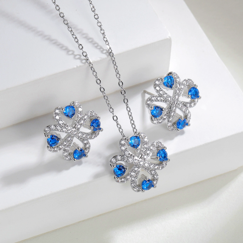 Flower earrings for girls retro high-end light luxury jewelry  new hot nano emerald earrings