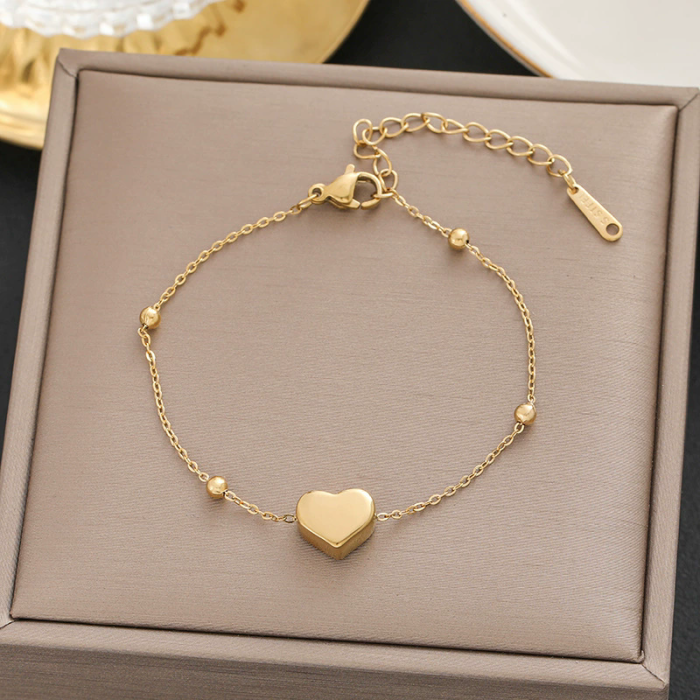 100 styles of bracelets in Europe and America 18k gold color non-disappearing titanium steel women's simple and versatile ins personalized fashion jewelry