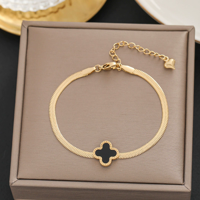 100 styles of bracelets in Europe and America 18k gold color non-disappearing titanium steel women's simple and versatile ins personalized fashion jewelry