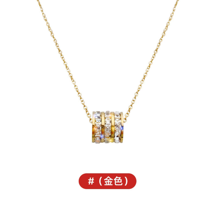 New titanium steel necklace female internet celebrity color-shaved collarbone chain niche small waist chain simple personality temperament accessories trend