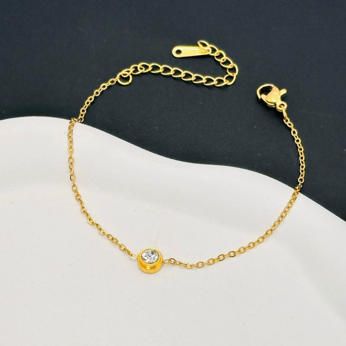 Mini Single Stone Titanium Steel Necklace for Women Tik Tok Popular Jewelry Jewelry Pendant Accessories Clavicle Ch...