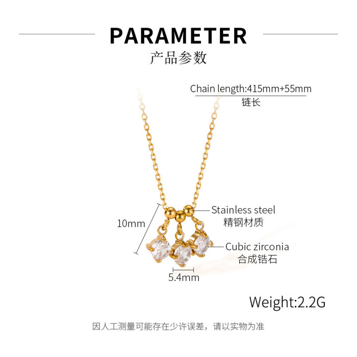 Women's Diamond Pendant Necklace Female Personality Fashion Design Collarbone Chain for Women Preppy Necklaces