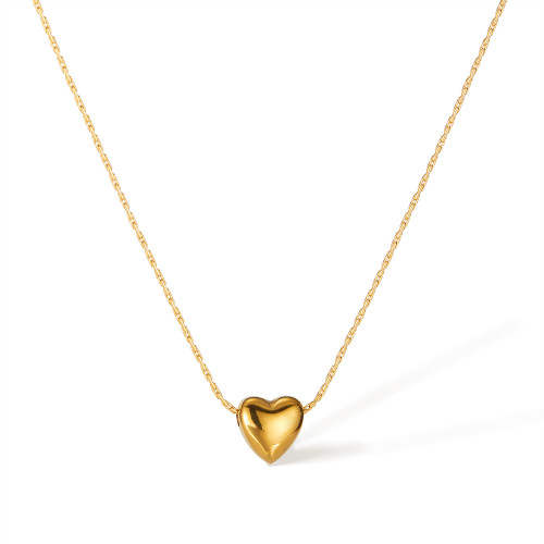 Mini Heart Pendant Necklace Simple, stylish and elegant daily versatile Non-fading stainless steel Jewelry