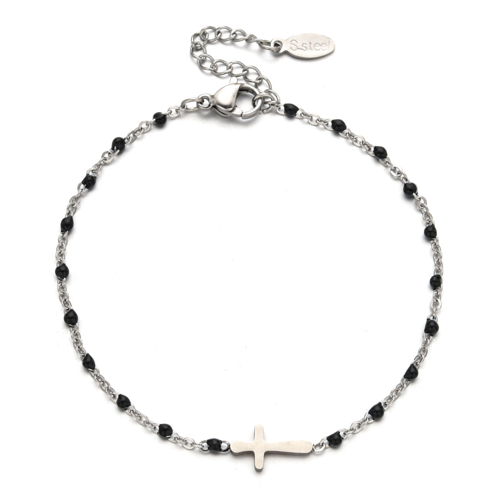 Cross Bracelet Friendship Bracelet Gift Bracelets for Women/Girls/Kids Gold Color Stainless Steel Jewelry