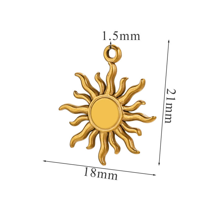 Stainless Steel Smilin Face Sun Pendant for Jewelry Connector Earrings Making Supplies DIY Charm Jewelry Accessories...