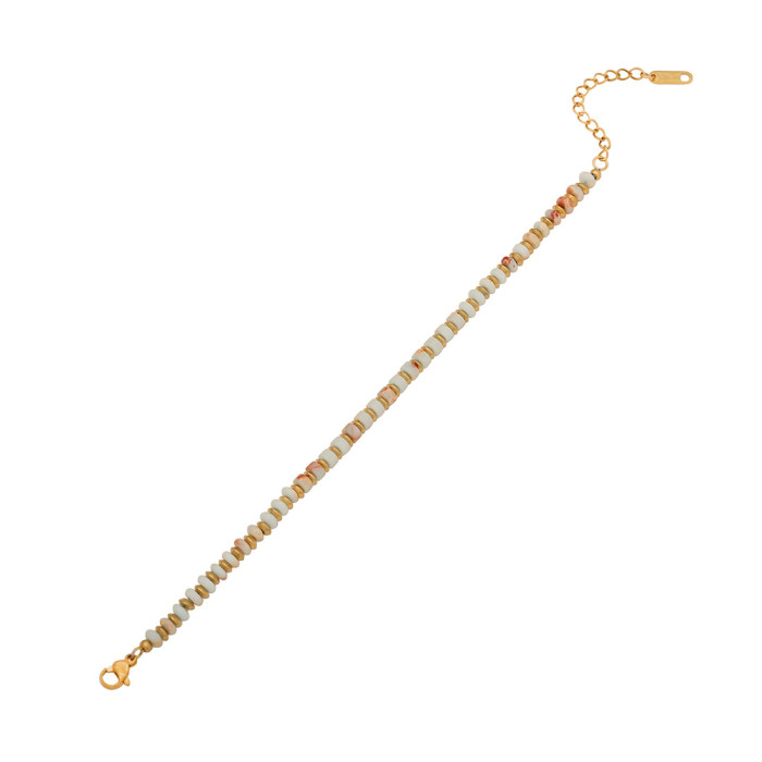 Bohemian Stackable Bead Bracelets for Women Multilayered Bracelet Pendant Charm Stretch Bangles