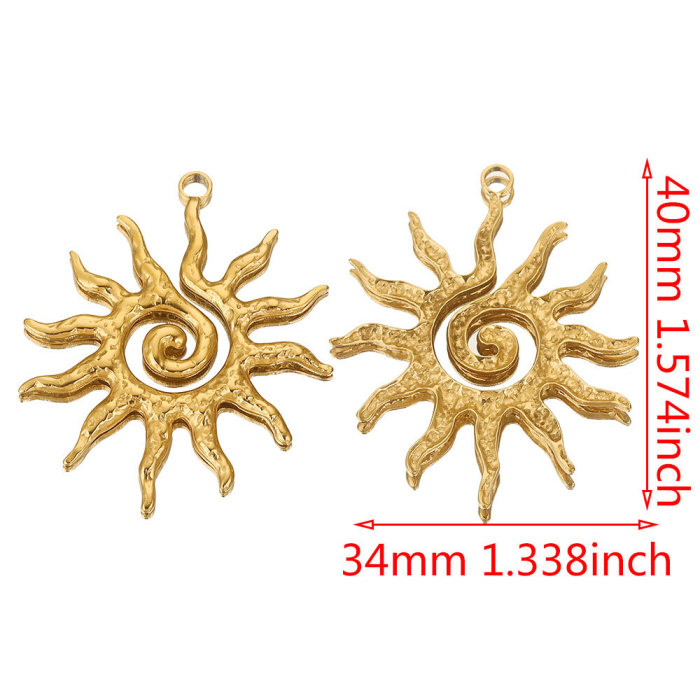 Stainless Steel Smilin Face Sun Pendant for Jewelry Connector Earrings Making Supplies DIY Charm Jewelry Accessories...