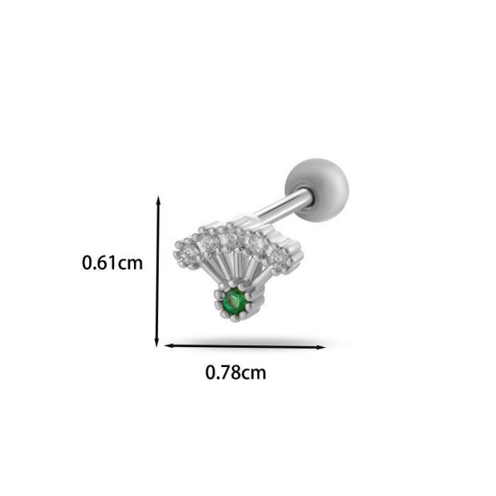 1PC Opal Stone Internally Threaded Helix Earring Labret Lip Stud for Cartilage Tragus Body Jewelry