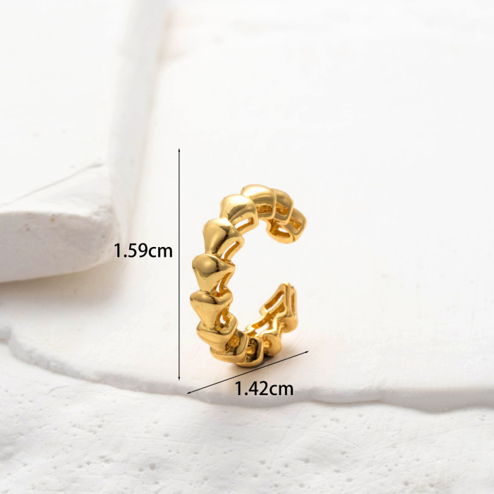 1PC Fake Piercing Ear Clip Stainless Steel Pearl Earrings Zircon Fake Goth Jewelry Ear Cuffs Ring For Women 2025 Trending