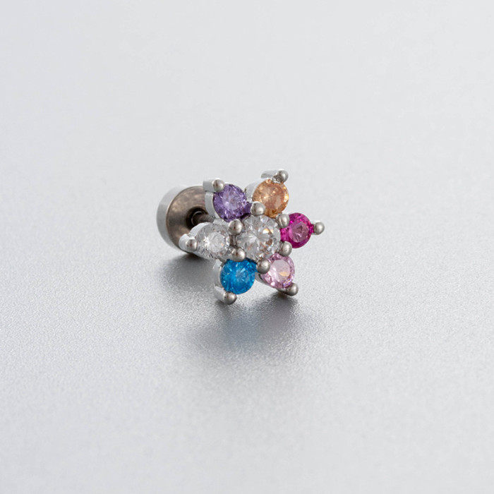 1pcs Colorful Crystal Earrings Ear Needle Stud Earrings for Women Butterfly Earrings Party Wedding Jewelry