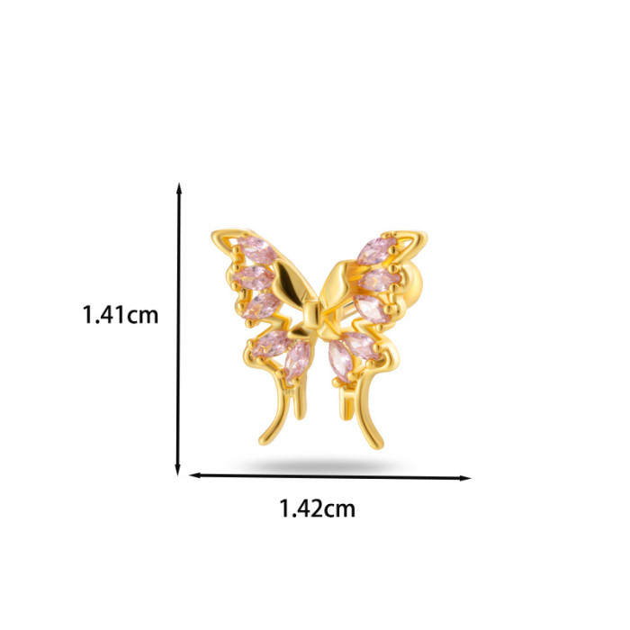 1PC Opal Stone Internally Threaded Helix Earring Labret Lip Stud for Cartilage Tragus Body Jewelry