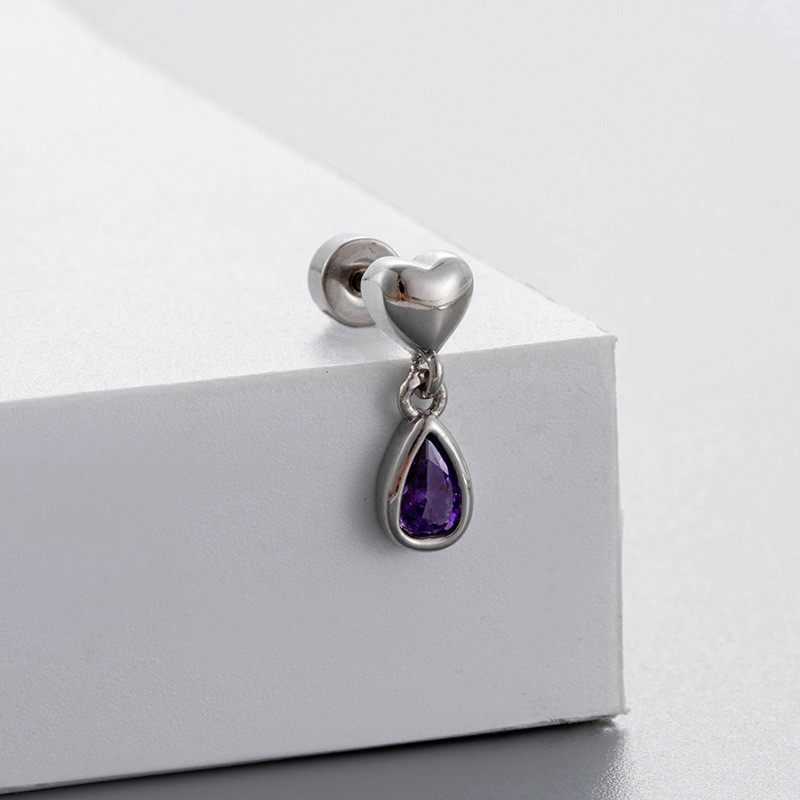Fashion Halloween Stud Earrings For Women Girls Colorful Zircon Wing Broom Moon Heart Stud Earrings Jewelry Gift