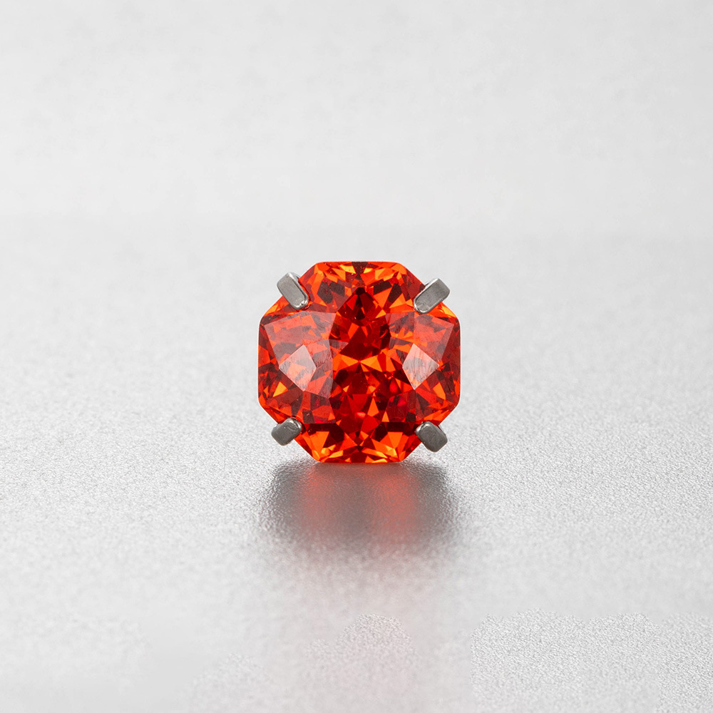 1pcs New Stainless steel Unisex Women Men Zircon Ear Studs Screw Earrings Piercings Fashion non-allergic Body Jewelry