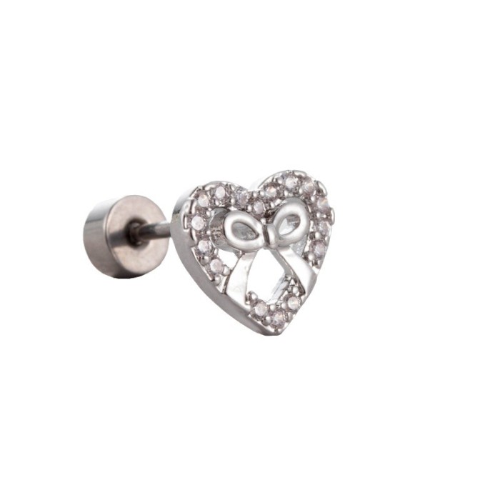 1pcs Steel Crystal Ear Tragus Cartilage Helix Piercing Woman Moon Marquise Star Zircon Lobe Earrings for Girl Gift